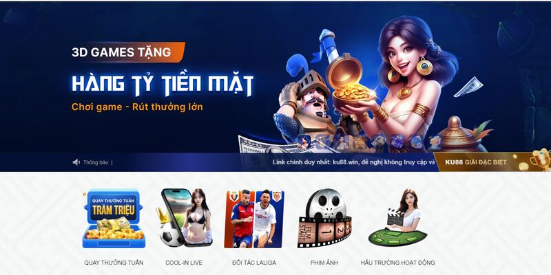 Giao diện của nhà cái KUBET bắt mắt và dễ điều hướng